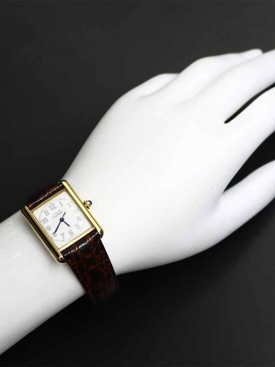 Cartier Must Tank Vermeil XL Watch White Quartz main image 4